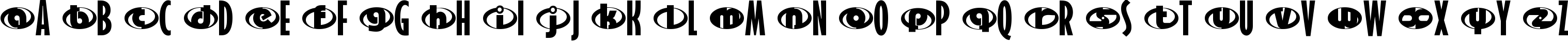 Пример написания английского алфавита шрифтом the Incredibles