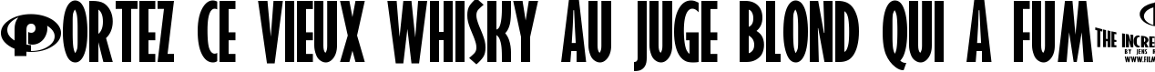 Пример написания шрифтом the Incredibles текста на французском