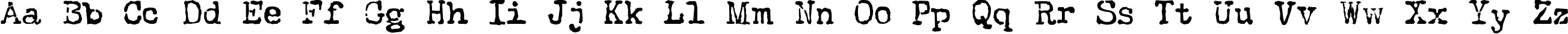 Пример написания английского алфавита шрифтом The Quest Normal