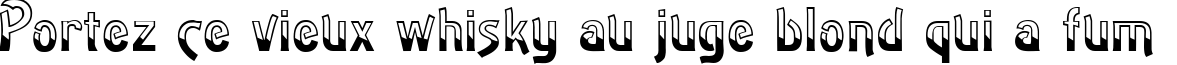 Пример написания шрифтом Theater Afisha текста на французском