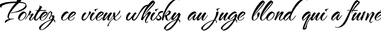 Пример написания шрифтом TheNautiGal ROB текста на французском