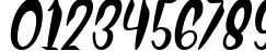 Пример написания цифр шрифтом Thor Matter Italic