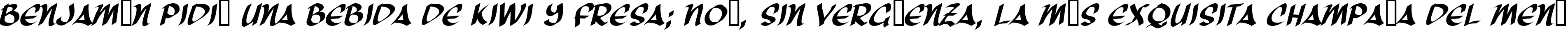 Пример написания шрифтом Three Arrows Italic текста на испанском