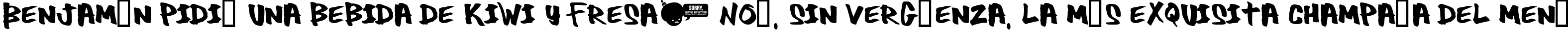 Пример написания шрифтом Thug текста на испанском