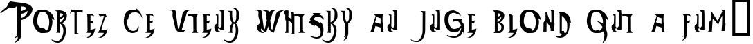 Пример написания шрифтом Thundercats Normal текста на французском