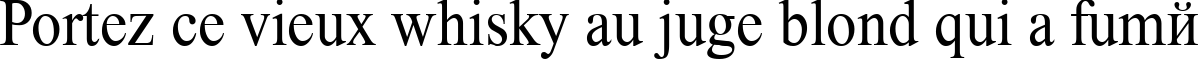 Пример написания шрифтом Time Roman90n текста на французском