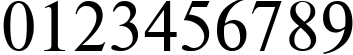 Пример написания цифр шрифтом TimeKOI8