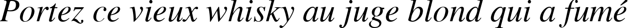 Пример написания шрифтом Times Italic текста на французском