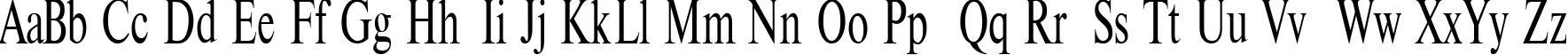 Пример написания английского алфавита шрифтом TimesET 75