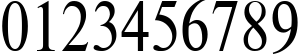 Пример написания цифр шрифтом TimesET 85