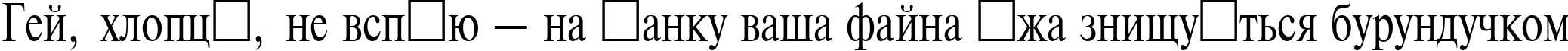 Пример написания шрифтом TimesET 85n текста на украинском
