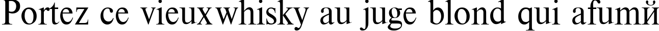 Пример написания шрифтом TimesET 90 текста на французском