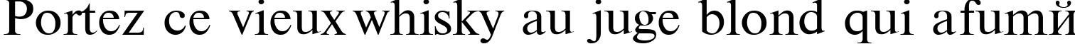 Пример написания шрифтом TimesET105n текста на французском