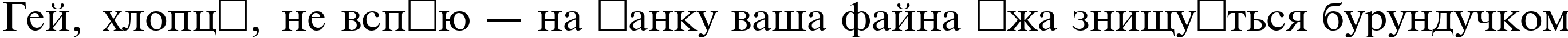 Пример написания шрифтом TimesET105n текста на украинском