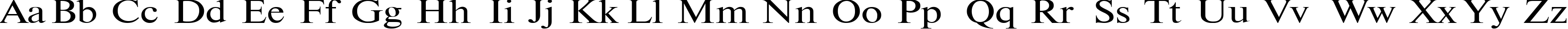 Пример написания английского алфавита шрифтом TimesET120n