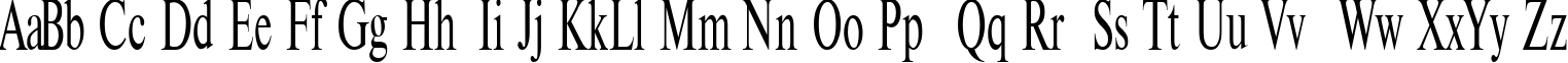 Пример написания английского алфавита шрифтом TimesET55n