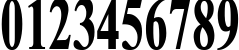 Пример написания цифр шрифтом TimesET65B