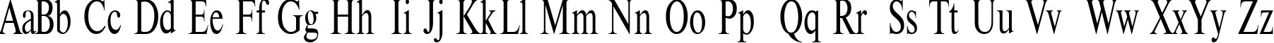 Пример написания английского алфавита шрифтом TimesET65n