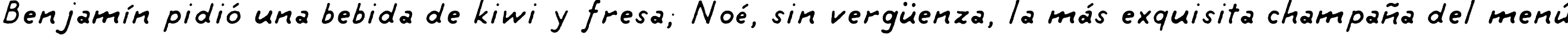 Пример написания шрифтом tintin текста на испанском