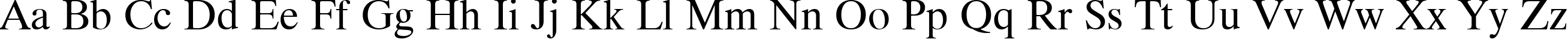 Пример написания английского алфавита шрифтом Tracia
