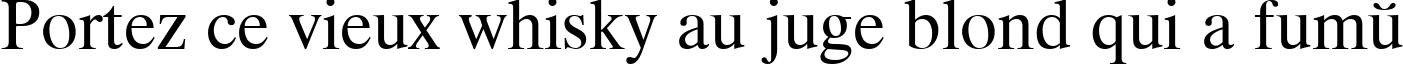 Пример написания шрифтом Tracia текста на французском