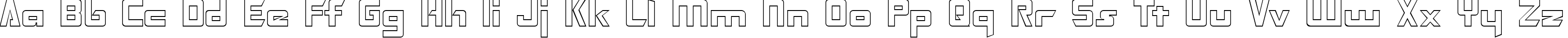 Пример написания английского алфавита шрифтом Transformers Hollow  Normal