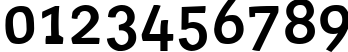 Пример написания цифр шрифтом trashco