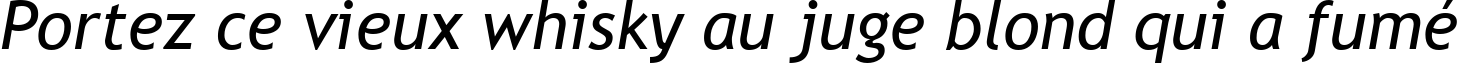 Пример написания шрифтом Trebuchet MS Italic текста на французском