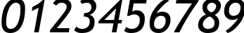 Пример написания цифр шрифтом Trebuchet MS Italic