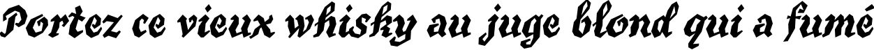Пример написания шрифтом TrueGritITC текста на французском