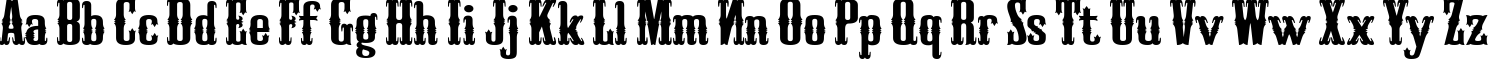 Пример написания английского алфавита шрифтом Turandot