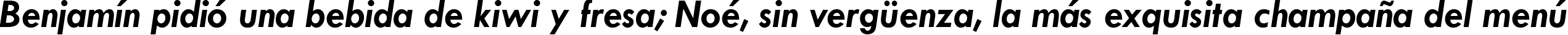 Пример написания шрифтом Tw Cen MT Bold Italic текста на испанском