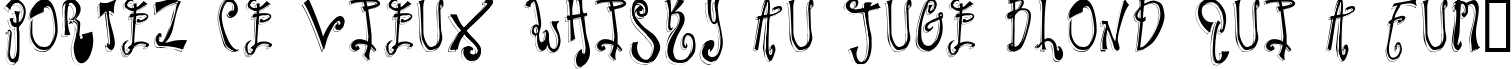 Пример написания шрифтом Twilight Express текста на французском