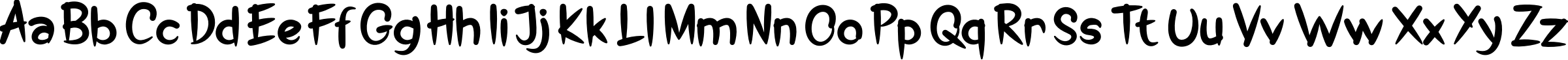 Пример написания английского алфавита шрифтом Twinkle