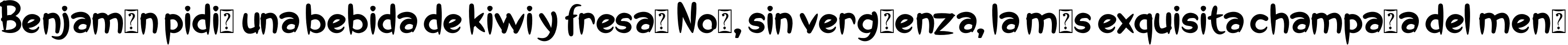 Пример написания шрифтом Twinkle текста на испанском