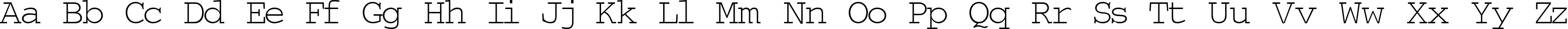 Пример написания английского алфавита шрифтом TypeWriter Normal