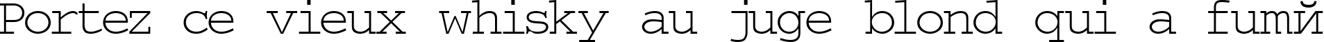 Пример написания шрифтом TypeWriter Normal текста на французском