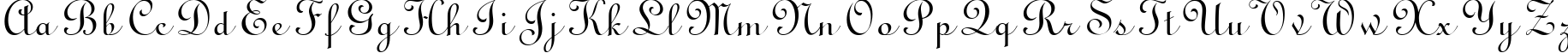 Пример написания английского алфавита шрифтом Typo Upright BT