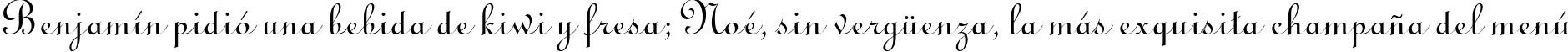 Пример написания шрифтом Typo Upright BT текста на испанском