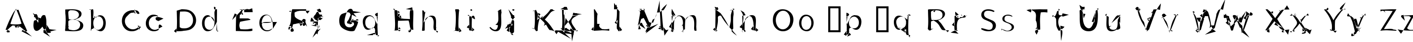 Пример написания английского алфавита шрифтом u26fog