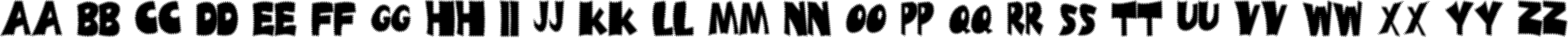 Пример написания английского алфавита шрифтом Ufrayd