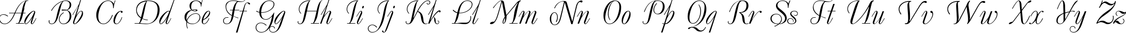 Пример написания английского алфавита шрифтом Uk_Decor