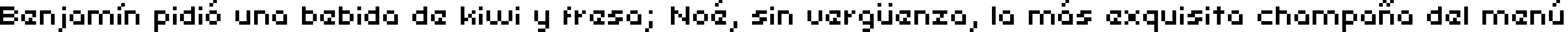 Пример написания шрифтом uni 05_53 текста на испанском