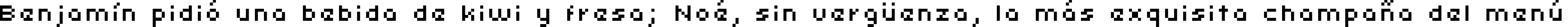 Пример написания шрифтом uni 05_54 текста на испанском