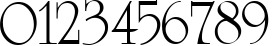 Пример написания цифр шрифтом Unicorn