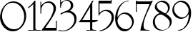 Пример написания цифр шрифтом Unicorn Rus