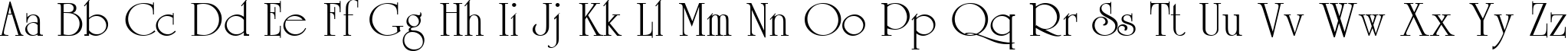 Пример написания английского алфавита шрифтом UniCyrillic
