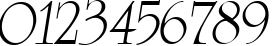 Пример написания цифр шрифтом University Oblique