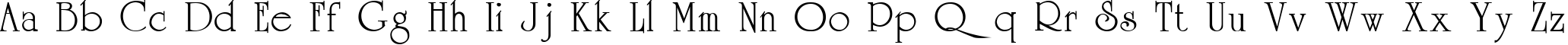 Пример написания английского алфавита шрифтом UniversityC