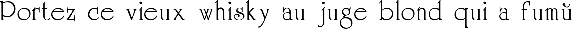 Пример написания шрифтом UniversityC текста на французском